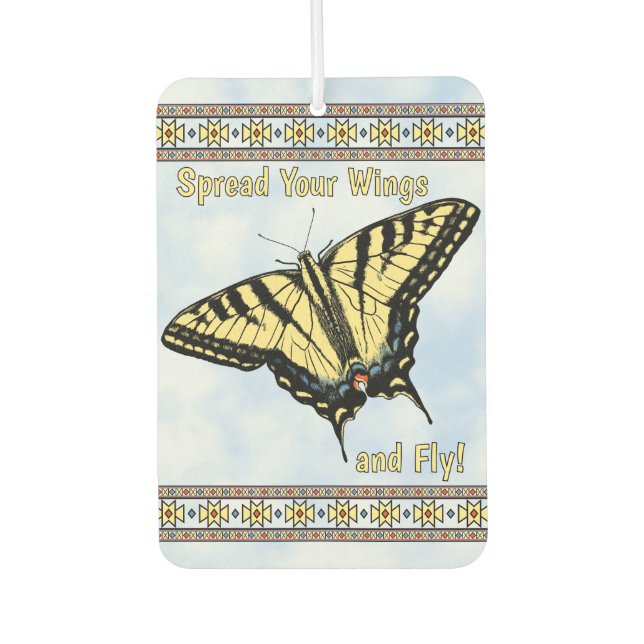 Southwest Swallowtail Butterfly Blue Sky Custom Car Air Freshener (Front)