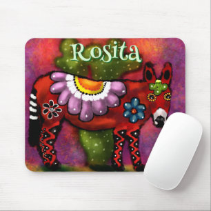 Southwest Talavera-Style Donkey Personalised Mouse Pad