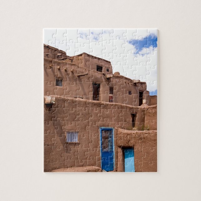 Southwest Taos Adobe Pueblo House New Mexico Jigsaw Puzzle (Vertical)