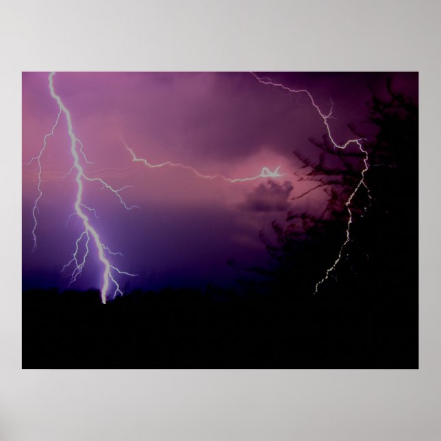 Southwest Texas Lightning Storm Poster (Front)