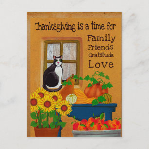 Southwest Thanksgiving with Cat  Postcard