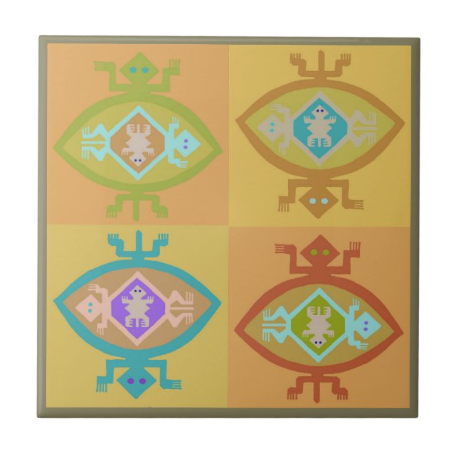 Southwest Tortuga Family Tile (Front)