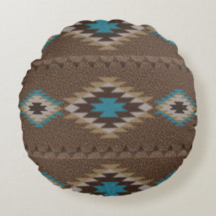 Southwest Tranquillity Cotton Round Throw Pillow