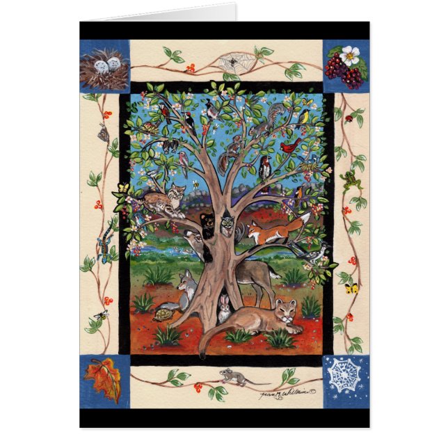 "Southwest Tree of Life", Four Seasons, Art Notes (Front)