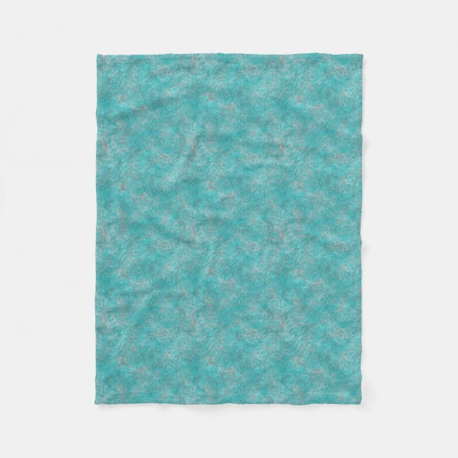 Southwest Turquoise Fleece Blanket (Front)