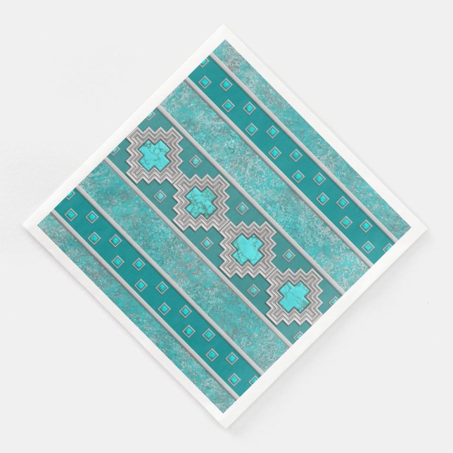 Southwest Turquoise Napkin (Corner)
