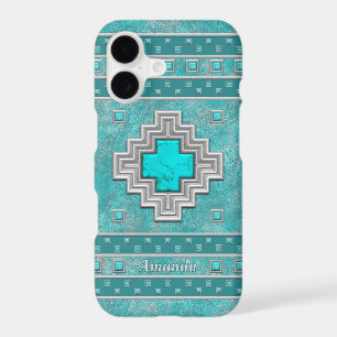 Southwest Turquoise Stone Geometric Personalised