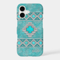 Southwest Turquoise Stone Geometric Personalised