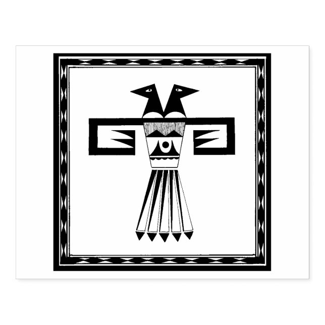 Southwest Two Headed Bird Design Stamp (Imprint)