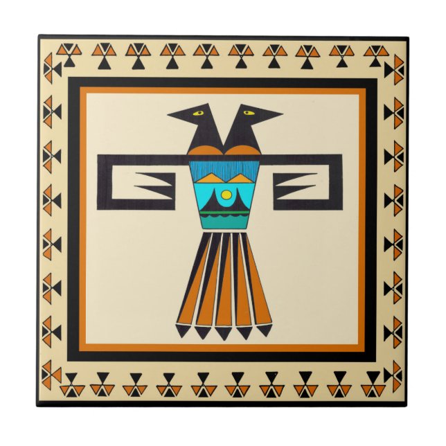 Southwest Two-Headed Bird Tile (Front)