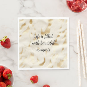 Southwest Western Gold White Cowhide  Napkin