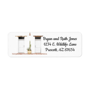 Southwest White Entry Return Address Label