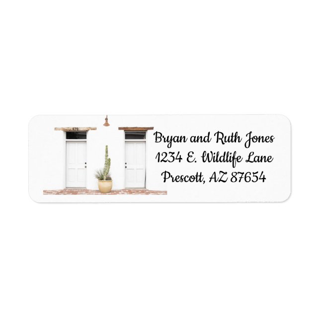 Southwest White Entry Return Address Label (Front)