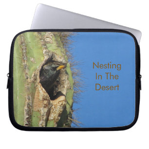 Southwest Wildlife Desert Bird Nesting Laptop Sleeve