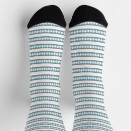 Southwest Winter Pine Tree Striped Socks