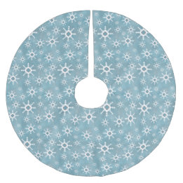 Southwest Winter Snowflakes Brushed Polyester Tree Skirt