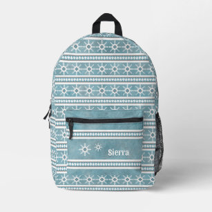 Southwest Winter Snowflakes & Trees Personalised  Printed Backpack