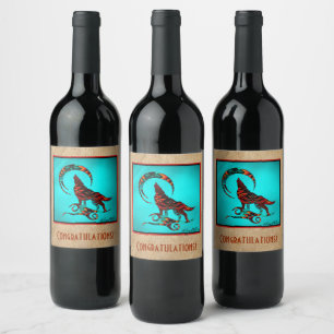 Southwest Wolf Wine Label