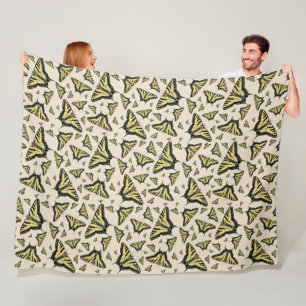 Southwest Yellow Swallowtail Butterflies All Over  Fleece Blanket