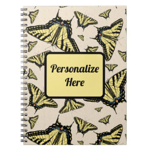 Southwest Yellow Swallowtail Butterflies All Over Notebook