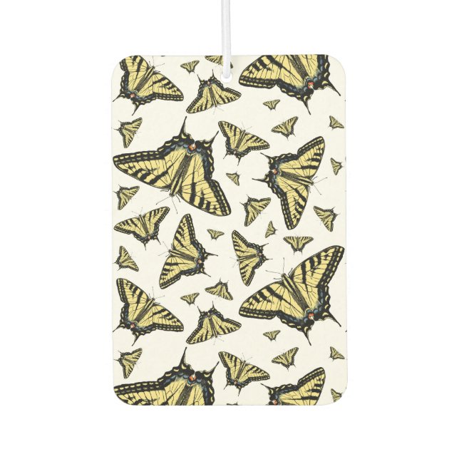 Southwest Yellow Swallowtail Butterflies Pattern Car Air Freshener (Front)