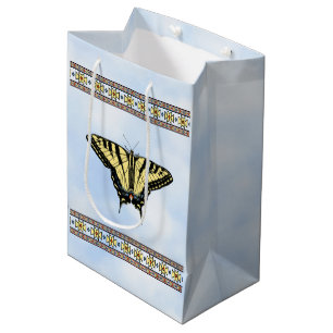 Southwest Yellow Swallowtail Butterfly Blue Sky Medium Gift Bag