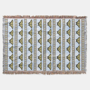 Southwest Yellow Swallowtail Butterfly Blue Sky Throw Blanket