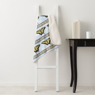 Southwest Yellow Swallowtail Butterfly Small Sherpa Blanket