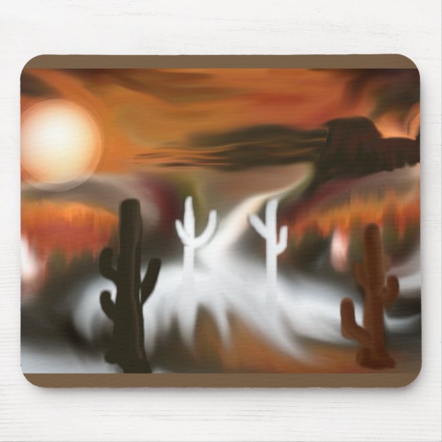 Southwestern Abstract Fire and Ice Mouse Pad (Front)