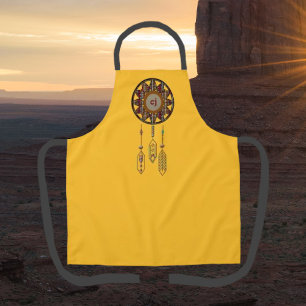 Southwestern Amber Yellow Dreamcatcher Apron