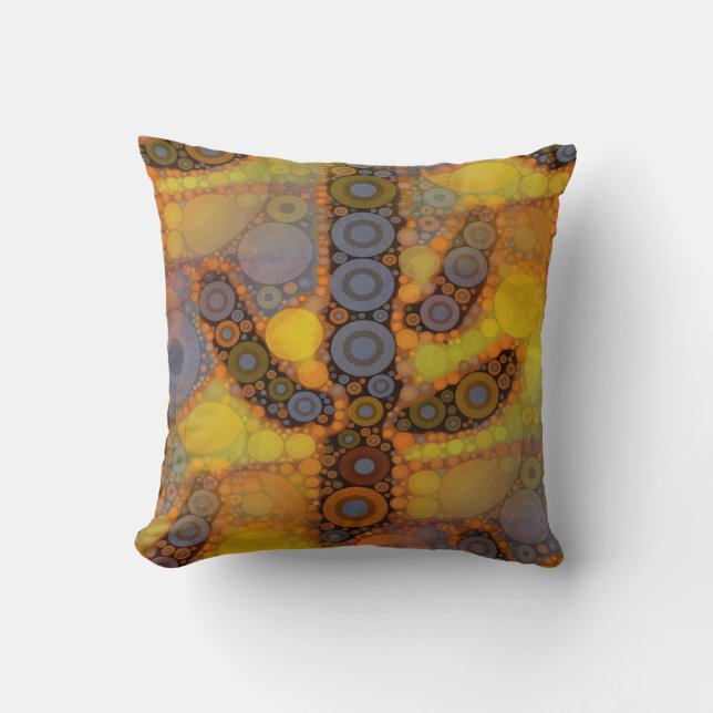 Southwestern Arizona Saguaro Cactus Mosaic Design Cushion (Front)