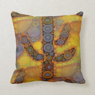 Southwestern Arizona Saguaro Cactus Mosaic Design Cushion