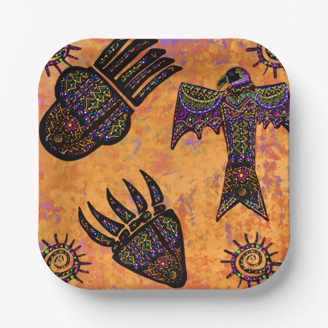 Southwestern Art Paper Plate (Front)