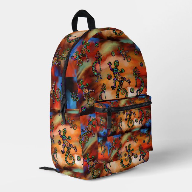 SOUTHWESTERN ART PRINTED BACKPACK (Back Corner Left)