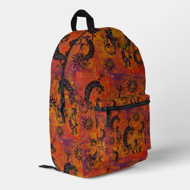 SOUTHWESTERN ART PRINTED BACKPACK (Back Corner Left)