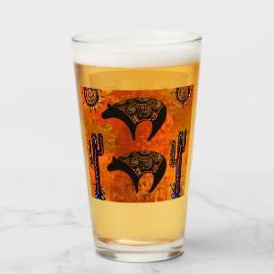Southwestern Bear Art Glass