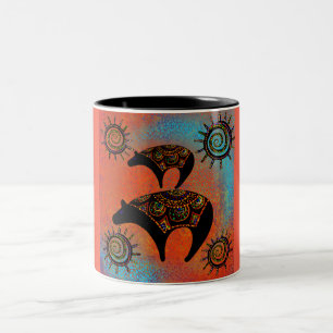 SOUTHWESTERN BEAR ART      Two-Tone COFFEE MUG