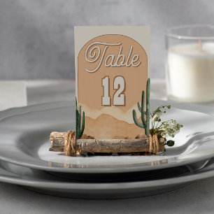 Southwestern Boho Desert Cactus Wedding or Shower Table Number