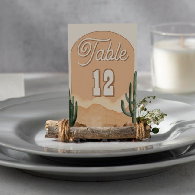 Southwestern Boho Desert Cactus Wedding or Shower Table Number (Creator Uploaded)