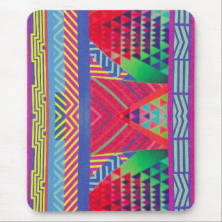 southwestern borders and triangles collage mouse pad