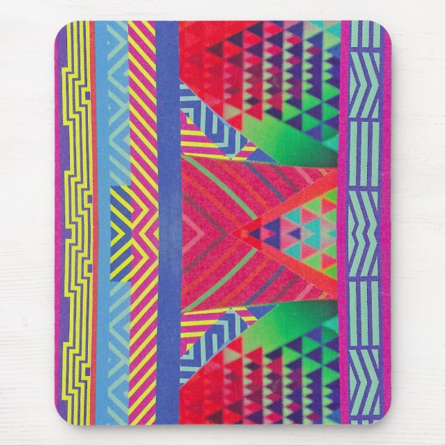 southwestern borders and triangles collage mouse pad (Front)
