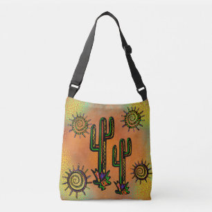 SOUTHWESTERN CACTUS  ART       CROSSBODY BAG