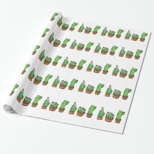 Southwestern Cactus cacti succulents  Wrapping Paper