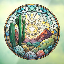 Southwestern Cactus Desert Wall Clock