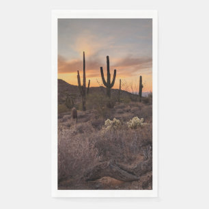 Southwestern Cactus Sunset Desert Napkin