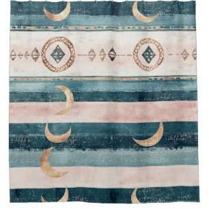 Southwestern Celestial Pattern - Desert Style Shower Curtain