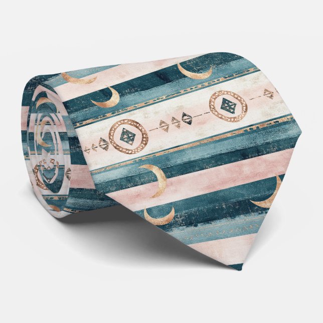 Southwestern Celestial Pattern - Desert Style Tie (Rolled)