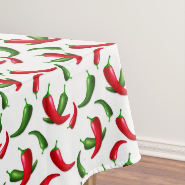 Southwestern Chilli pepper pattern tablecloth (In Situ)