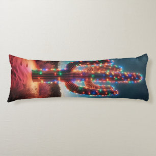 Southwestern Christmas desert cactus  Body Cushion