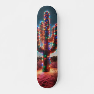 Southwestern Christmas desert cactus Skateboard